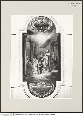 Vorderseite von Sopr. BAS ROMA [https://www.deutsche-digitale-bibliothek.de/content/lizenzen/rv-ez/] Taufe des heiligen Augustinus - , bh498388_recto. Foto.