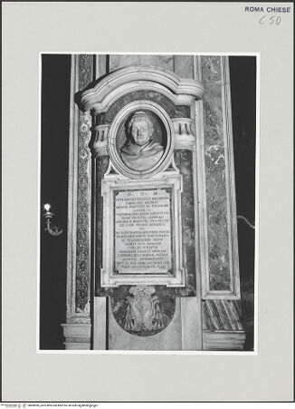 Vorderseite von Sopr. BAS ROMA [https://www.deutsche-digitale-bibliothek.de/content/lizenzen/rv-ez/] Grabmal für Fulgenzio Bellelli - , bh498389_recto. Foto.