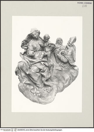 Vorderseite von Sopr. BAS ROMA [https://www.deutsche-digitale-bibliothek.de/content/lizenzen/rv-ez/] Madonna mit Kind und den Heiligen Augustinus und Monika - , bh498395_recto. Foto.