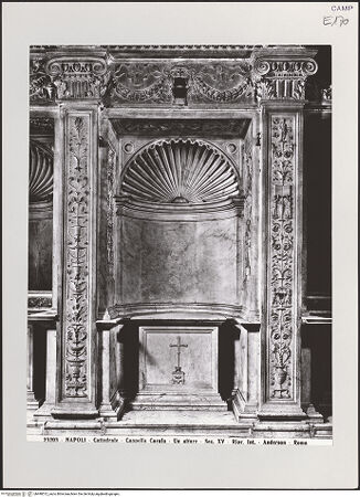 Vorderseite von Alinari [https://www.deutsche-digitale-bibliothek.de/content/lizenzen/rv-ez/] DuomoSuccorpo, Confessione di San Gennaro (Cappella Carafa) - Seitenwand, Altarnische, bh498512_recto. Foto.