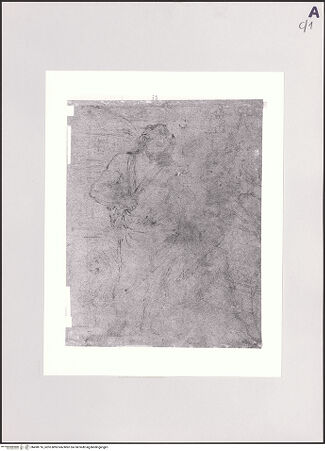 Vorderseite von Bibliotheca Hertziana [https://www.deutsche-digitale-bibliothek.de/content/lizenzen/rv-fz/] Gruppe fliegender EngelStudie eines Engels - , bh498716_recto. Foto.