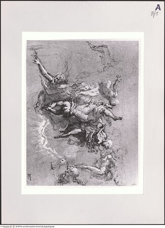 Vorderseite von Bibliotheca Hertziana [https://www.deutsche-digitale-bibliothek.de/content/lizenzen/rv-fz/] Gruppe fliegender Engel - , bh498790_recto. Foto.