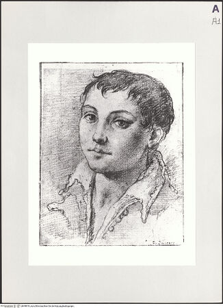 Vorderseite von Bibliotheca Hertziana [https://www.deutsche-digitale-bibliothek.de/content/lizenzen/rv-fz/] Porträt eines Jungen - , bh498919_recto. Foto.