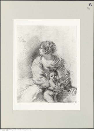 Vorderseite von Bibliotheca Hertziana [https://www.deutsche-digitale-bibliothek.de/content/lizenzen/rv-fz/] Madonna mit Kind und entflogenem Goldfink - , bh498992_recto. Foto.