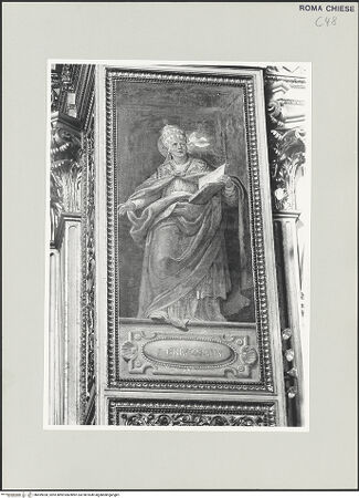 Vorderseite von Sopr. BAS ROMA [https://www.deutsche-digitale-bibliothek.de/content/lizenzen/rv-ez/] Die lateinischen KirchenväterHeiliger Gregor der Große - , bh499028_recto. Foto.