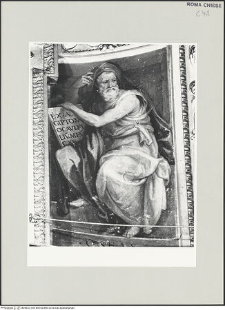 Vorderseite von Sopr. BAS ROMA [https://www.deutsche-digitale-bibliothek.de/content/lizenzen/rv-ez/] Ausmalung der Wölbung von Apsis und ChorjochSechs ProphetenHosea - , bh499032_recto. Foto.