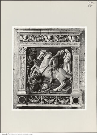 Vorderseite von Sigismondi, Roberto [https://www.deutsche-digitale-bibliothek.de/content/lizenzen/rv-fz/] Der heilige Georg tötet den Drachen - Gesamtansicht mit Rahmen, bh499820_recto. Foto: Sigismondi, Roberto.