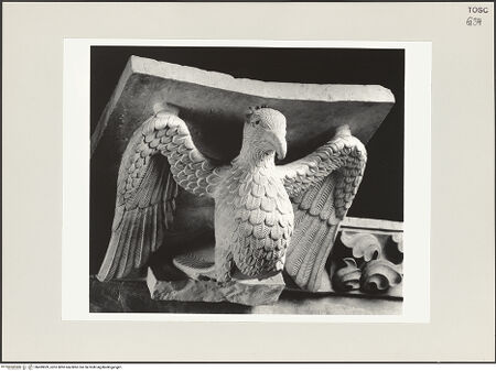 Vorderseite von Sigismondi, Roberto [https://www.deutsche-digitale-bibliothek.de/content/lizenzen/rv-fz/] Kanzel - Detail, Adler als Stütze für ein Lesepult, bh499829_recto. Foto: Sigismondi, Roberto.