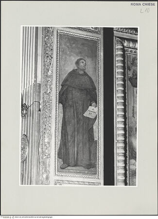 Vorderseite von Sopr. BAS ROMA [https://www.deutsche-digitale-bibliothek.de/content/lizenzen/rv-ez/] Zwei HeiligeSeliger Bonaventura Tornielli da Forlì - , bh501378_recto. Foto.