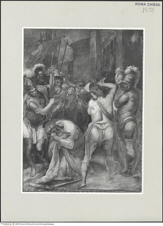 Vorderseite von Sopr. BAS ROMA [https://www.deutsche-digitale-bibliothek.de/content/lizenzen/rv-ez/] Ausstattung der Cappella Frangipane: Zyklus zum Leben des heiligen Paulus, Propheten und weitere SzenenMartyrium des heiligen Paulus - , bh501383_recto. Foto.