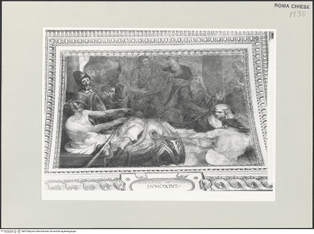 Vorderseite von Sopr. BAS ROMA [https://www.deutsche-digitale-bibliothek.de/content/lizenzen/rv-ez/] Ausstattung der Cappella Frangipane: Zyklus zum Leben des heiligen Paulus, Propheten und weitere SzenenSchiffbruch in Malta - , bh501384_recto. Foto.