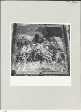 Vorderseite von Sopr. BAS ROMA [https://www.deutsche-digitale-bibliothek.de/content/lizenzen/rv-ez/] Szenen der Passion ChristiGrablegung - , bh501393_recto. Foto.