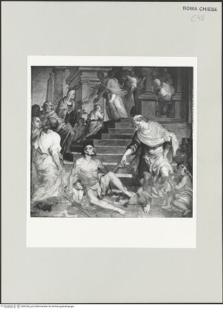 Vorderseite von Sopr. BAS ROMA [https://www.deutsche-digitale-bibliothek.de/content/lizenzen/rv-ez/] Ausmalung der Wölbung von Apsis und ChorjochTempelgang Mariens - , bh501405_recto. Foto.