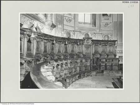 Vorderseite von Sopr. BAS ROMA [https://www.deutsche-digitale-bibliothek.de/content/lizenzen/rv-ez/] Chorgestühl - , bh501406_recto. Foto.