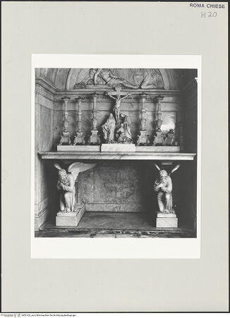 Vorderseite von Sopr. BAS ROMA [https://www.deutsche-digitale-bibliothek.de/content/lizenzen/rv-ez/] Altar der Cappella Weld - , bh501422_recto. Foto.