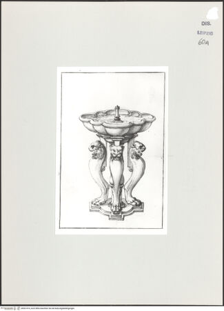 Vorderseite von Museum der bildenden Künste [https://www.deutsche-digitale-bibliothek.de/content/lizenzen/rv-ez/] Entwurf eines Brunnens - , bh501474_recto. Foto.