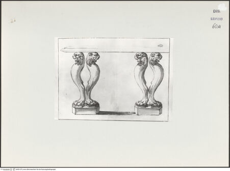 Vorderseite von Museum der bildenden Künste [https://www.deutsche-digitale-bibliothek.de/content/lizenzen/rv-ez/] Entwurf für einen Tischfuß - , bh501475_recto. Foto.