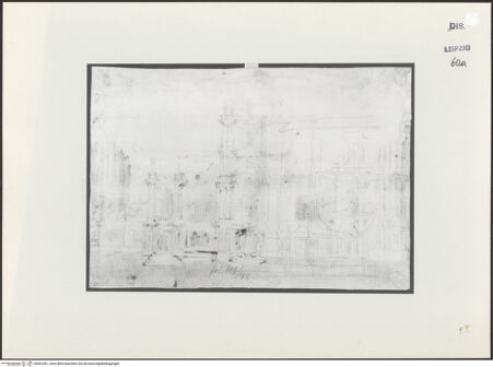 Vorderseite von Museum der bildenden Künste [https://www.deutsche-digitale-bibliothek.de/content/lizenzen/rv-ez/] Skizze eines Brunnens - , bh501491_recto. Foto.