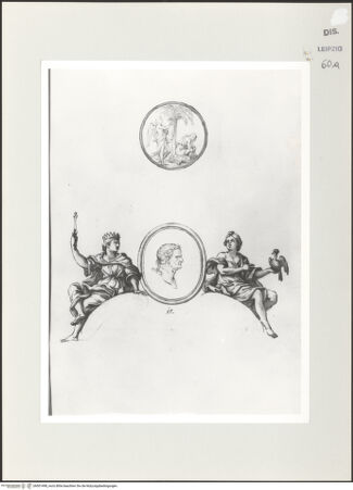 Vorderseite von Museum der bildenden Künste [https://www.deutsche-digitale-bibliothek.de/content/lizenzen/rv-ez/] Antike Szene und Medaillon - , bh501498_recto. Foto.