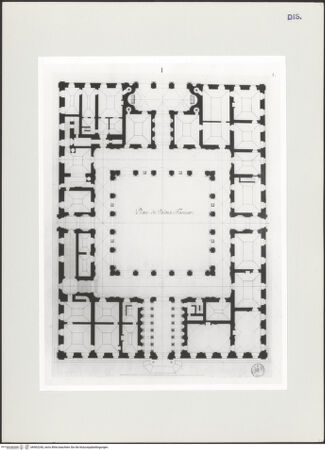 Vorderseite von Bibliothèque Municipale, Service Photographique [https://www.deutsche-digitale-bibliothek.de/content/lizenzen/rv-ez/] Examen des édifices de RomeNr. 2: Grundriss des Palazzo Farnese - , bh502240_recto. Foto.