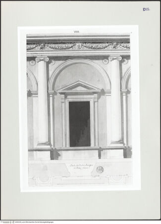 Vorderseite von Bibliothèque Municipale, Service Photographique [https://www.deutsche-digitale-bibliothek.de/content/lizenzen/rv-ez/] Examen des édifices de RomeNr. 11: Ionische Ordnung des Palazzo Farnese - , bh502242_recto. Foto.