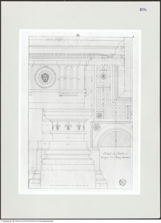 Vorderseite von Bibliothèque Municipale, Service Photographique [https://www.deutsche-digitale-bibliothek.de/content/lizenzen/rv-ez/] Examen des édifices de RomeNr. 3: Dorische Ordnung des Palazzo Farnese - , bh502244_recto. Foto.