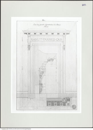 Vorderseite von Bibliothèque Municipale, Service Photographique [https://www.deutsche-digitale-bibliothek.de/content/lizenzen/rv-ez/] Examen des édifices de RomeNr. 60: Portal im Palazzo Farnese - , bh502250_recto. Foto.