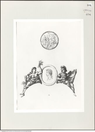 Vorderseite von Museum der bildenden Künste [https://www.deutsche-digitale-bibliothek.de/content/lizenzen/rv-ez/] Zwei Entwürfe eines Medaillons - , bh502333_recto. Foto.