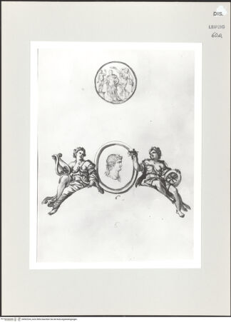 Vorderseite von Museum der bildenden Künste [https://www.deutsche-digitale-bibliothek.de/content/lizenzen/rv-ez/] Zwei Entwürfe eines Medaillons - , bh502334_recto. Foto.