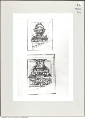 Vorderseite von Museum der bildenden Künste [https://www.deutsche-digitale-bibliothek.de/content/lizenzen/rv-ez/] Entwürfe für Wandbrunnen - , bh502340_recto. Foto.