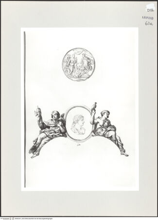 Vorderseite von Museum der bildenden Künste [https://www.deutsche-digitale-bibliothek.de/content/lizenzen/rv-ez/] Zwei Entwürfe für Medaillons - , bh502351_recto. Foto.