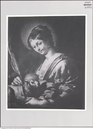 Vorderseite von Pedicini, Luciano [https://www.deutsche-digitale-bibliothek.de/content/lizenzen/rv-ez/] Heilige Agnes - Gesamtansicht, bh502433_recto. Foto.