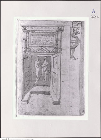 Vorderseite von Réunion des Musées Nationaux [https://www.deutsche-digitale-bibliothek.de/content/lizenzen/rv-ez/] Studie eines Grabmonuments - , bh502853_recto. Foto.