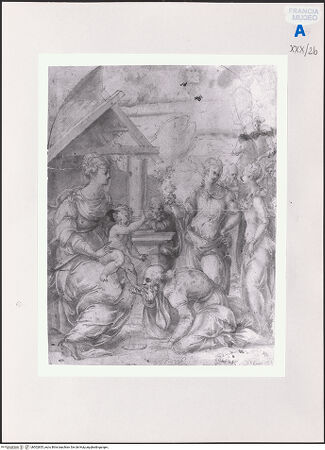 Vorderseite von Réunion des Musées Nationaux [https://www.deutsche-digitale-bibliothek.de/content/lizenzen/rv-ez/] Anbetung der Könige - , bh502855_recto. Foto.