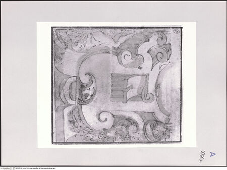 Vorderseite von Réunion des Musées Nationaux [https://www.deutsche-digitale-bibliothek.de/content/lizenzen/rv-ez/] Studie einer Kartusche - , bh502858_recto. Foto.