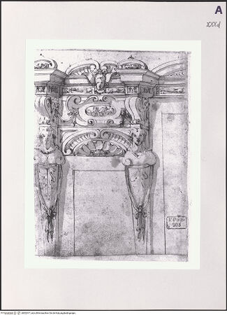 Vorderseite von Réunion des Musées Nationaux [https://www.deutsche-digitale-bibliothek.de/content/lizenzen/rv-ez/] Studie einer Wanddekoration - , bh502917_recto. Foto.