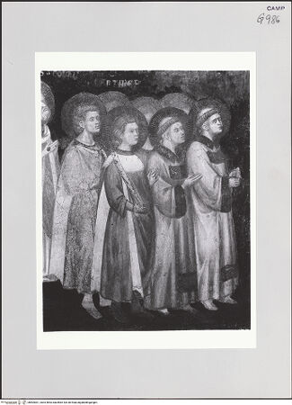 Vorderseite von Pedicini, Luciano [https://www.deutsche-digitale-bibliothek.de/content/lizenzen/rv-ez/] Jüngstes GerichtLinke Wand: Paradies - Viertes Register: Zug der Auserwählten, Märtyrer, bh504001_recto. Foto: Pedicini, Luciano.