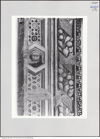 Vorderseite von Pedicini, Luciano [https://www.deutsche-digitale-bibliothek.de/content/lizenzen/rv-ez/] Dekoration der Fensterlaibungen - Dekorationen des mittleren Apsisfensters, Ausschnitt, Kopf eines Propheten, bh504011_recto. Foto: Pedicini, Luciano.