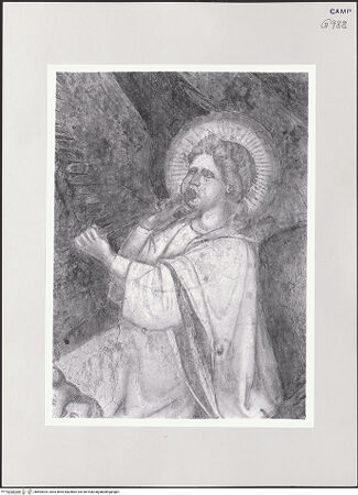 Vorderseite von Pedicini, Luciano [https://www.deutsche-digitale-bibliothek.de/content/lizenzen/rv-ez/] Jüngstes GerichtMittlere Wand: Auferstehung der Toten - Posaune blasender Engel rechts neben dem Altar, bh504025_recto. Foto: Pedicini, Luciano.