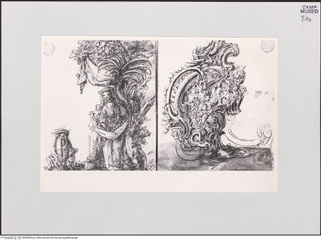 Vorderseite von Sopr. BAS NA [https://www.deutsche-digitale-bibliothek.de/content/lizenzen/rv-ez/] Entwürfe für zwei Triumphwagen - Gesamtansicht, bh504603_recto. Foto.