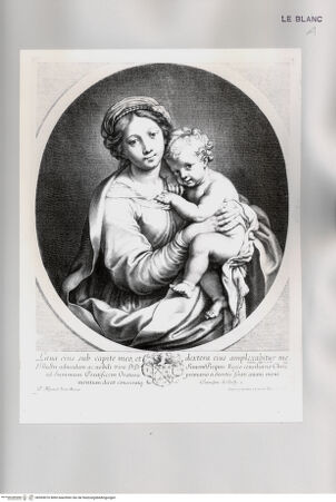 Vorderseite von Istituto Nazionale per la Grafica [http://creativecommons.org/publicdomain/mark/1.0/] Maria mit Kind in einem Ovalmedaillon - , bh505076. Foto.