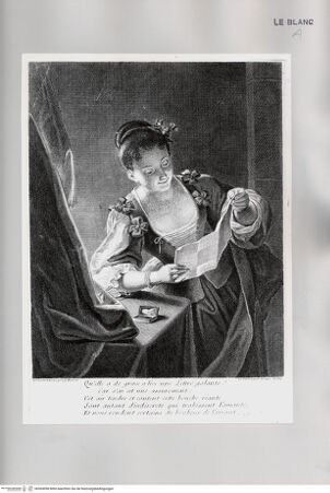 Vorderseite von Istituto Nazionale per la Grafica [http://creativecommons.org/publicdomain/mark/1.0/] Junge Frau liest einen Liebesbrief - , bh505098. Foto.