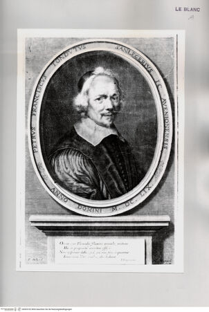 Vorderseite von Istituto Nazionale per la Grafica [http://creativecommons.org/publicdomain/mark/1.0/] Bildnis des Geistlichen Petrus Franciscus Tondutus Sanlegerius Ic Avenionensis in einem Ovalmedaillon - , bh505102. Foto.