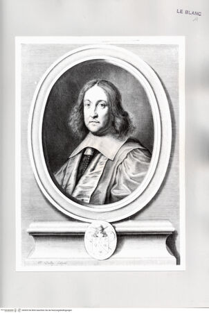 Vorderseite von Istituto Nazionale per la Grafica [http://creativecommons.org/publicdomain/mark/1.0/] Ovalbild des Jérôme Bignon mit Wappen - , bh505104. Foto.