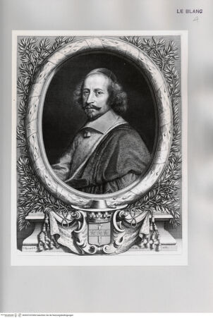 Vorderseite von Istituto Nazionale per la Grafica [http://creativecommons.org/publicdomain/mark/1.0/] Der Kardinal Jules Mazarin in Ovalrahmung - , bh505105. Foto.