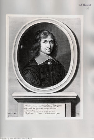 Vorderseite von Istituto Nazionale per la Grafica [http://creativecommons.org/publicdomain/mark/1.0/] Bildnis des Nicolas Foucquet in einem Ovalmedaillon - , bh505113. Foto.