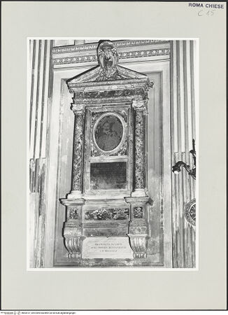 Vorderseite von Sopr. BAS ROMA [https://www.deutsche-digitale-bibliothek.de/content/lizenzen/rv-ez/] Grabmal für Kardinal Girolamo Dandini (gest. 1559) - , bh505147_recto. Foto.