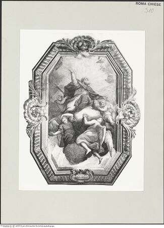 Vorderseite von Sopr. BAS ROMA [https://www.deutsche-digitale-bibliothek.de/content/lizenzen/rv-ez/] Heiliger Marcellus in der Glorie - , bh505153_recto. Foto.