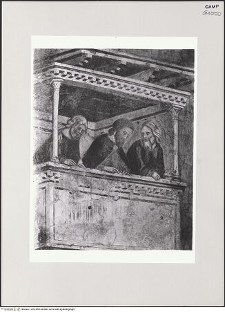 Vorderseite von Pedicini, Luciano [https://www.deutsche-digitale-bibliothek.de/content/lizenzen/rv-ez/] Szenen aus dem Leben der heiligen AgnesDie entkleidete Heilige wird wundersamerweise von ihren Haaren bedeckt - Ausschnitt, Loggia, bh505427_recto. Foto: Pedicini, Luciano.