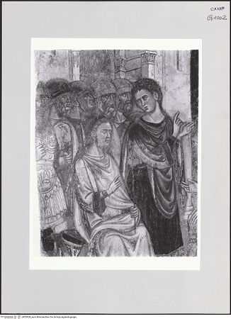 Vorderseite von Pedicini, Luciano [https://www.deutsche-digitale-bibliothek.de/content/lizenzen/rv-ez/] Szenen aus dem Leben der heiligen AgnesDas Martyrium der Heiligen - Detail, Gruppe am linken Bildrand, bh505428_recto. Foto: Pedicini, Luciano.